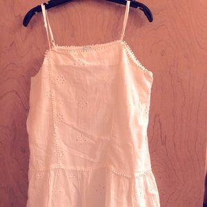 Woman’s white medium summer dress